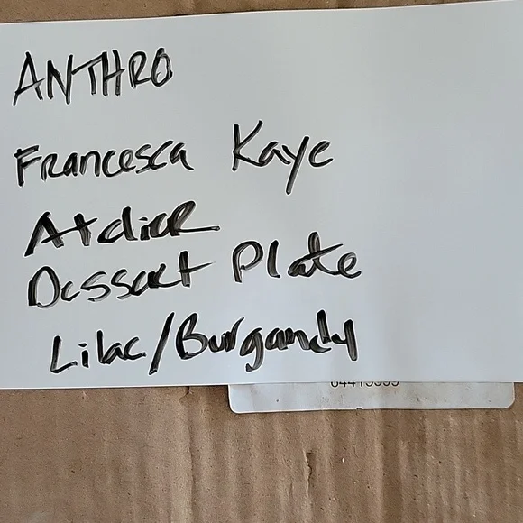 Anthropologie Francesca Kaye Floral Atelier Dessert Plate - burgandy, pink, red - Picture 10 of 11